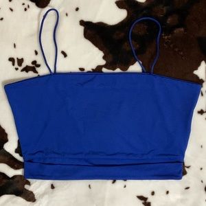 Shein Blue Spaghetti Strap Crop Top